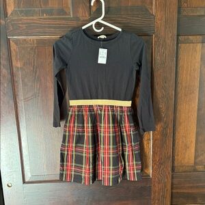 Crewcuts Black and Red Plaid Kids Dress